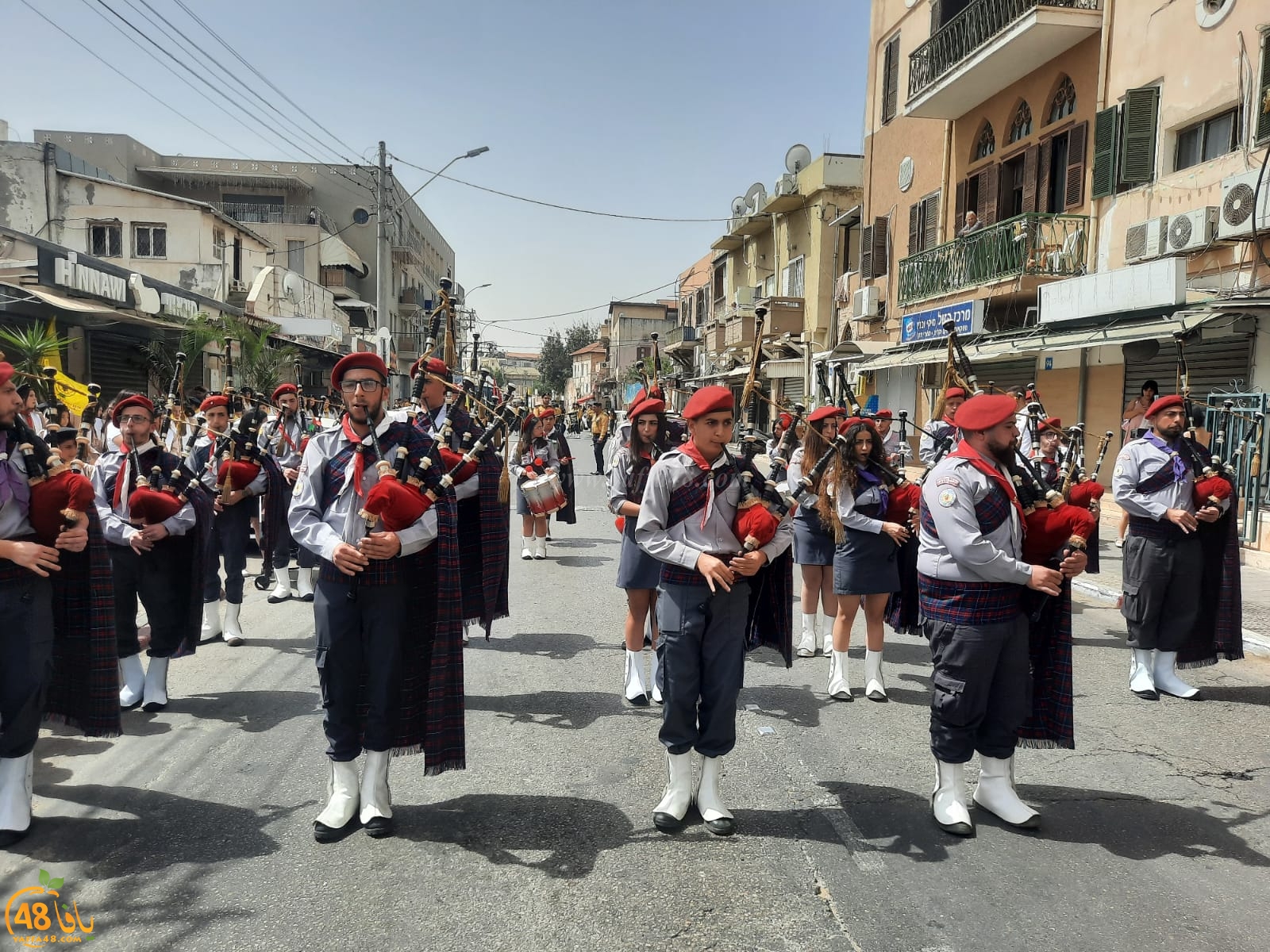 صور: استعراض كشفي ضخم في يافا بمناسبة يوم التقبيلة 